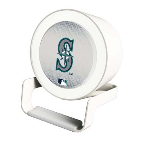 Keyscaper - Seattle Mariners Linen Print Nightlight Charger & Bluetooth Speaker - White-Front_Standard 