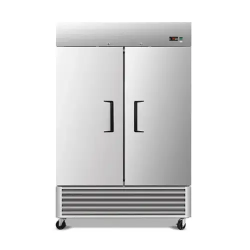 Front. WHALL - Whall 54" 49 Cu.ft Commercial Reach-in Refrigerator, Stainless Steel, 33-40°f, Etl Certified - stainless steel.