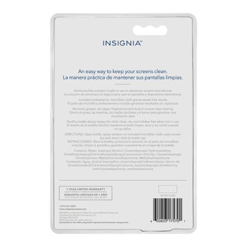 Insignia™ 2 oz. Screen Cleaning Solution - Blue SHOP ONLINE