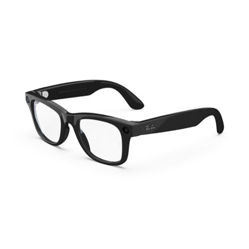 Ray-Ban Meta - Wayfarer Large (Gen 1) glasses with Meta AI, Audio, Photo, Video Compatibility - Clear Lenses (Refurbished) - Shiny Black-Front_Standard 