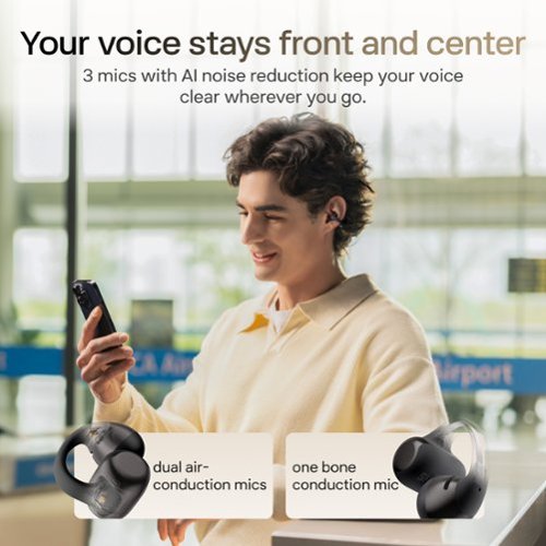 Shokz OpenDots 2 Open-Ear Clip-On True Wireless Bluetooth Earbuds - Black BUY IN QATAR
