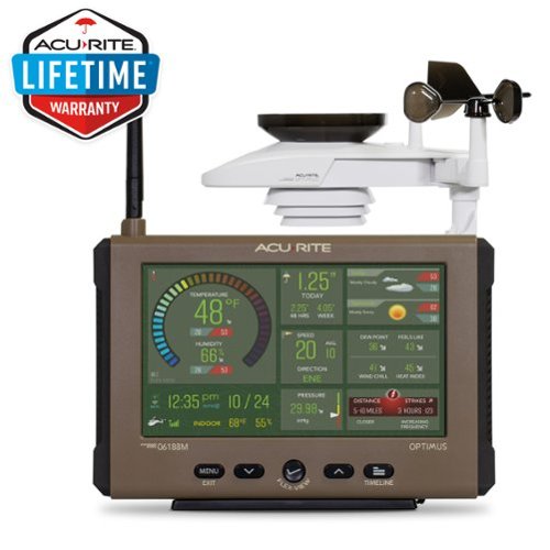 AcuRite Optimus Weather Station with WiFi HD Display, Lightning Detection, Temperature, Humidity, Wind & Rainfall - Gray BUY ONLINE