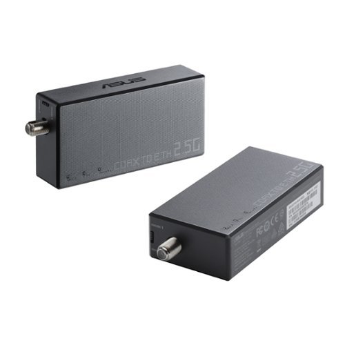 ASUS - MA-25 2.5Gbps Ethernet over Coax Adapter MoCA (2-pack) - Black