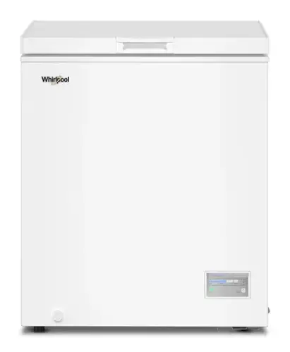 Front. Whirlpool - Whirlpool 5 cu. ft. Chest Freezer with 1 Storage Basket - White.