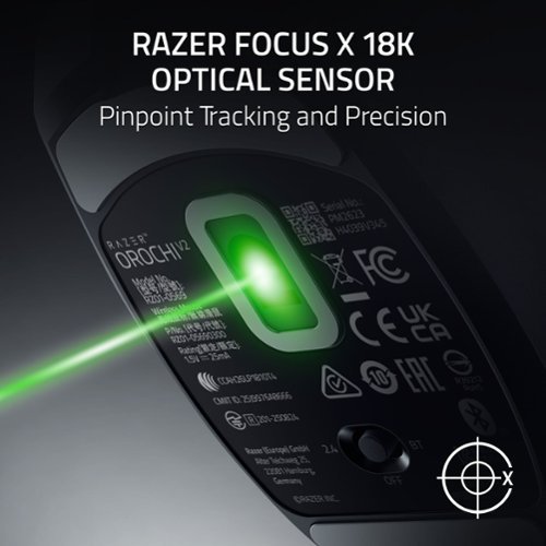 Razer Orochi V2 (2026) Lightweight Portable Optical Gaming Mouse with Up to 1100 Hour Battery Life for PC and Mac - Wireless - Black GLOBAL SHIPPING