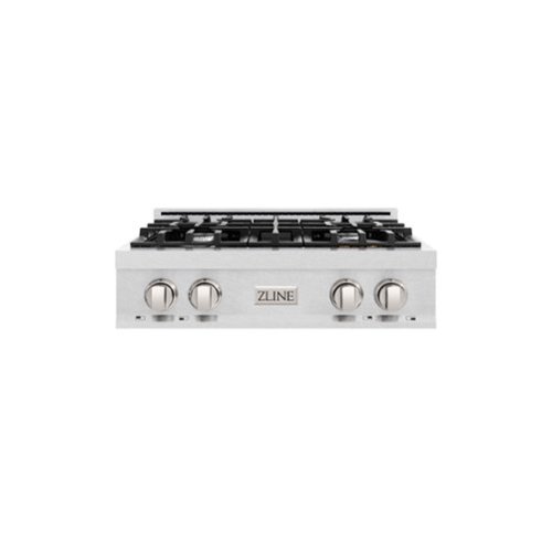 ZLINE - 30 in. Classic Gas Rangetop with 4 Burners and Porcelain Cooktop in Satin Stainless Steel - Satin Stainless Steel