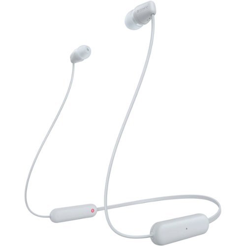 Sony - WI-C100 Wireless In-Ear Headphones - White-Front_Standard 