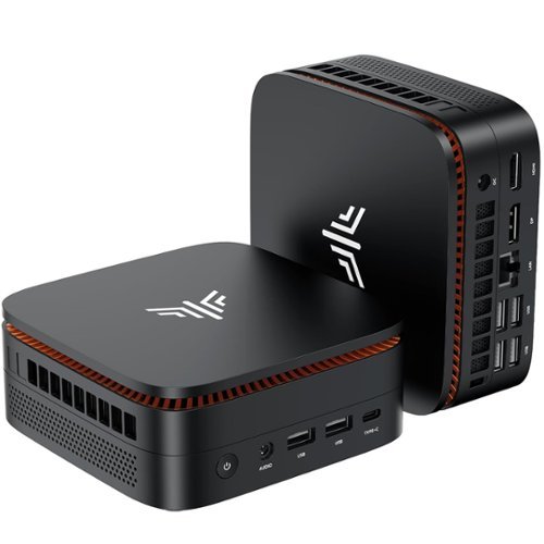 Kamrui - P1 Mini PC АMD Ryzen 3 4300U(bis zu 3,70 GHz) 16GB DDR4 512GB M.2 SSD Mini Desktop Computer W-11 Pro - Black-Front_Standard 