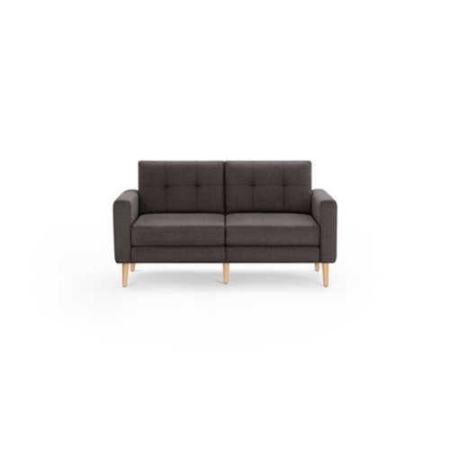 Burrow - Mid-Century Nomad Loveseat - Charcoal-Front_Standard 