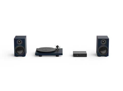Pro-Ject - Colorful Audio System w/ Turntable, Amplifier & Speakers - Satin Blue - Satin Blue