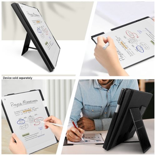 SaharaCase Indy Series Bi-Fold Folio Case for reMarkable Paper Pro - Black WHERE TO BUY