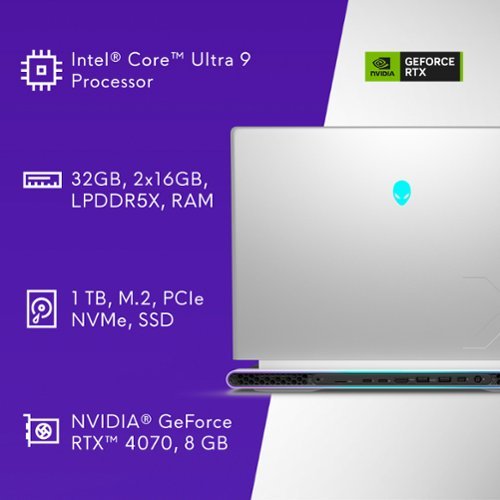 Alienware x16 R2 16 240Hz Gaming Laptop FHD+ - Intel Core Ultra 9 Series 1 with 32GB Memory - NVIDIA GeForce RTX 4070 - 1TB SSD - Lunar Silver BUY IN AUSTRALIA