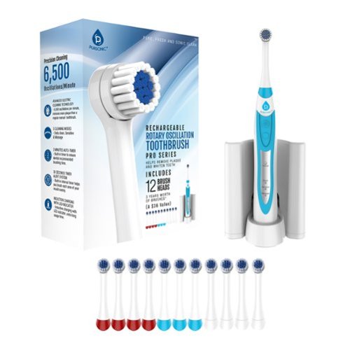 Pursonic - Rechargeable Electric Rotary Oscillation Toothbrush Pro Series - White-Front_Standard 
