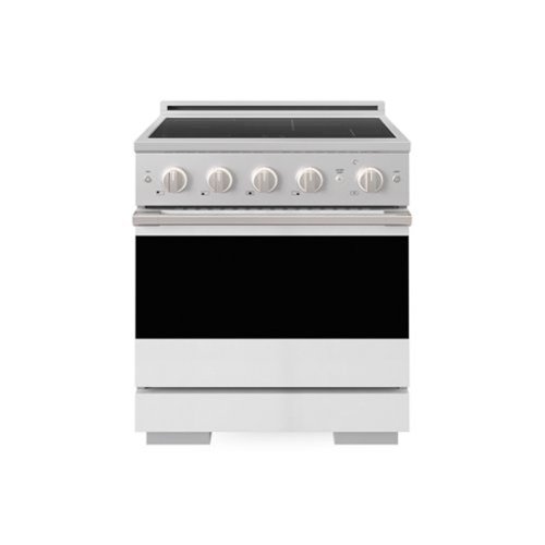 ZLINE - 30 in. 4.2 cu. ft. Marino Freestanding Induction Range with 4 Burners and Convection Oven with Door - White Matte