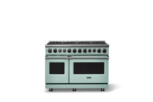 Front. Viking - 48 in. Wide 8 Burner Dual Fuel Sealed Burner Range - Splash.