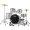 VEVOR - Adult Drum Set, 5-Piece, 22 inches Complete Full Size Drum Kit with Bass Toms Snare Floor Drum Adjustable Throne Stands - Silver-Front_Standard