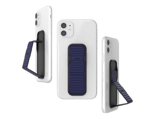 CLCKR - Stand & Grip Pebbled Line Phone Grip | Color: - Navy-Front_Standard 