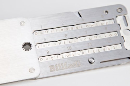 Billfodl Crypto Seed Phrase Backup Wallet - Stainless Steel GLOBAL SHIPPING