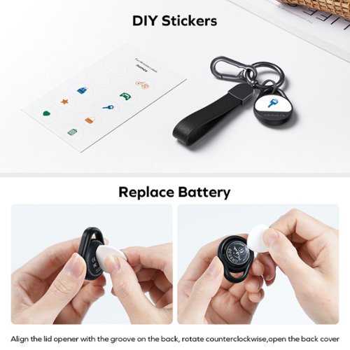 Momax MOMAX Tracker Electronics Key Finder Luggage Tracker, Backpack, Wallet, Pets Works with Apple Find My iOS Only Black - Black BUY ONLINE