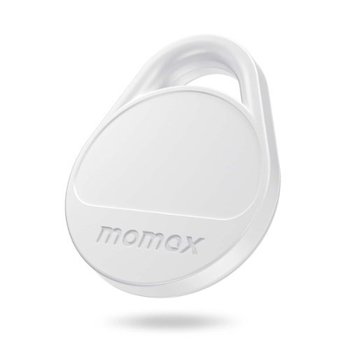 Momax - Tracker Electronics Key Finder Luggage Tracker, Backpack, Wallet, Pets Works with Apple Find My iOS Only - White-Front_Standard 