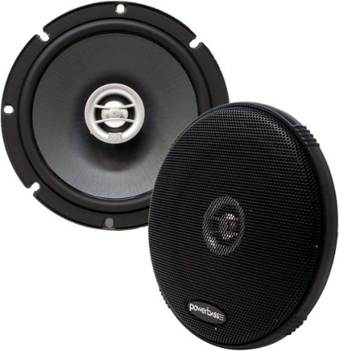 Powerbass OE Series 6.5in.2-Way Coaxial Speaker with Grey Injection Molded PP and Carbon Fiber Cone - black INTERNATIONAL SHIPPING