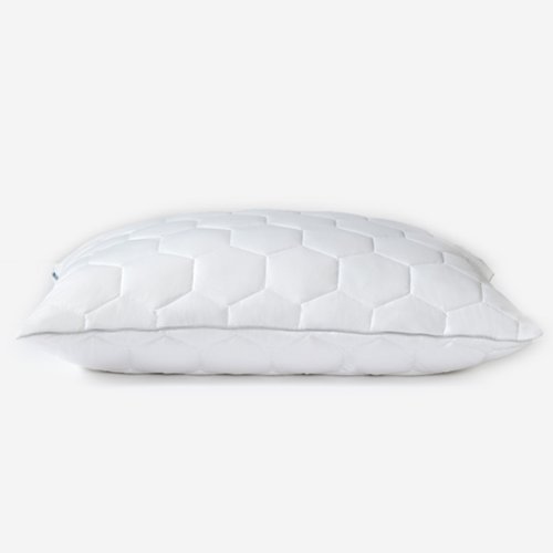 SHEEX - Sleep Tech Down Alternative Stomach/Back Sleeper Pillow - Queen - Bright White-Front_Standard 