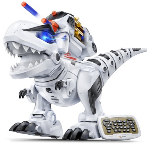 Ruko - 8809 Remote Control Robot Dinosaur Toy for Kids,Large Rechargeable Remote Control T-Rex,Gifts for Boys & Girls - White-Front_Standard 