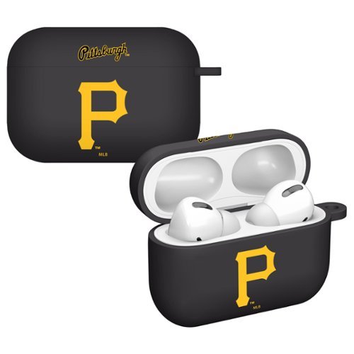 Artinian - Pittsburgh Pirates AirPods Pro Silicone Case Cover - Black-Front_Standard 