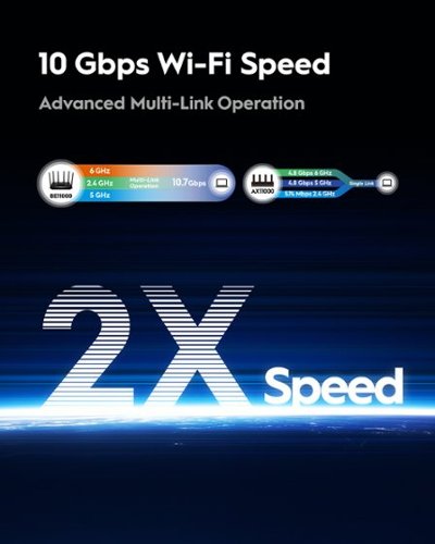 Cudy  Tri-Band Wi-Fi 7 BE11000 Router, 6-Stream 10 Gbps, 4×2.5G Ports, Up to 11000Mbps, VPN, APP, 6×High-gain Antennas - black GLOBAL SHIPPING