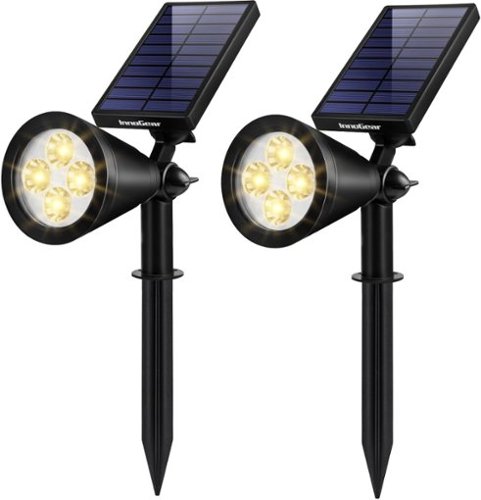 MOSZAR LLC - Four-piece set of waterproof solar garden lights for outdoor - Warm White-Front_Standard 