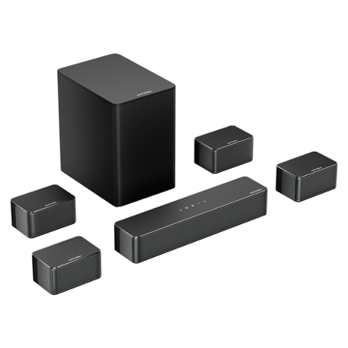 Ultimea - Poseidon D70 7.1ch Sound Bar, Wireless Subwoofer, Surround Speakers, APP Control, 410W Peak Power - Black-Front_Standard 