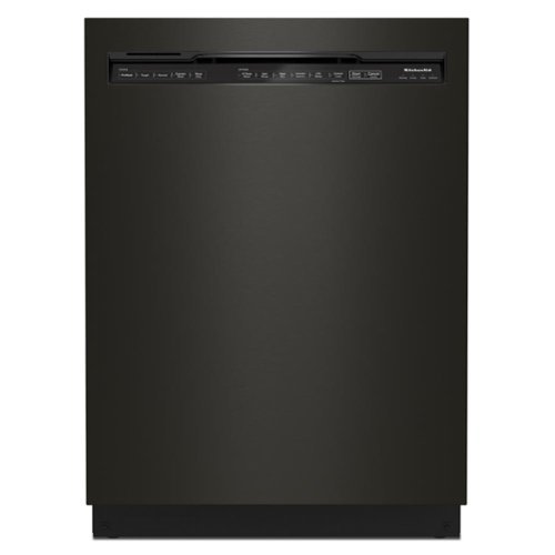 KitchenAid - 24" Front Control Built-in Stainless Steel Tub Dishwasher with 3rd Rack, 40+ Total Wash Jets and 41 dBA - Black Stainless Steel