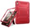 DTTO - Shockproof Case for iPad A16 11-inch & ipad 10th10.9-inch with Built-in Screen Protector, Full Body Protective Cover - Red-Front_Standard