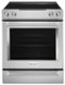KitchenAid - 6.4 Cu. Ft. Self-Cleaning Slide-In Electric Convection Range - Stainless Steel-Front_Standard