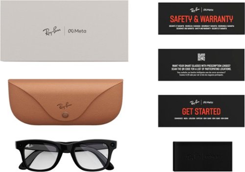 Ray-Ban Meta Wayfarer Large glasses with Meta AI, Audio, Photo, Video Compatability - Clear Lenses - Shiny Black BUY IN SAUDI ARABIA