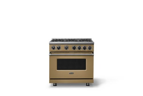 Viking - Pro 7 Series 5.6 Cu. Ft. Freestanding Sealed 4 Burner Gas Convection Range - Golden Hour - Golden Hour-Front_Standard 