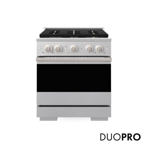 ZLINE - 30 in. 4.2 cu. ft. Marino Freestanding Dual Fuel Range with 4 DuoPro Burners and Convection Oven in Satin Steel - Satin Stainless Steel