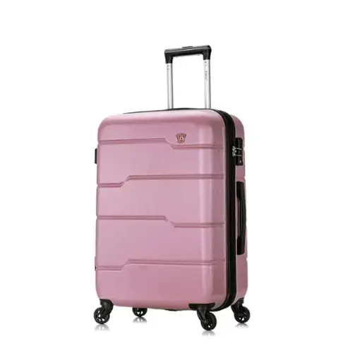 Front. DUKAP - Rodez Lightweight Hardside Spinner Luggage 24" - ROSE GOLD.