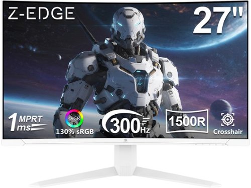 Z Z-Edge - UG27S- 27" 1080P Full HD 300 Hz 1 ms Curved Gaming Monitor, HDMI x 2, DP x 2, FreeSync Compatible - White-Front_Standard 