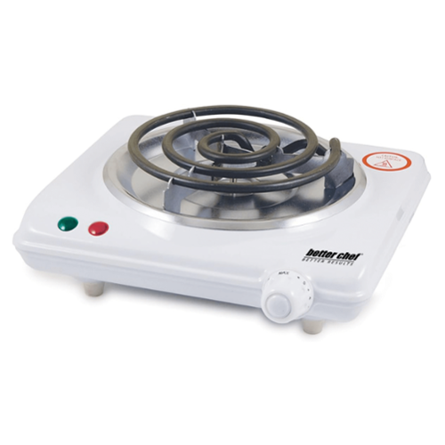 Better Chef - Electric Countertop Single Burner - White-Front_Standard 