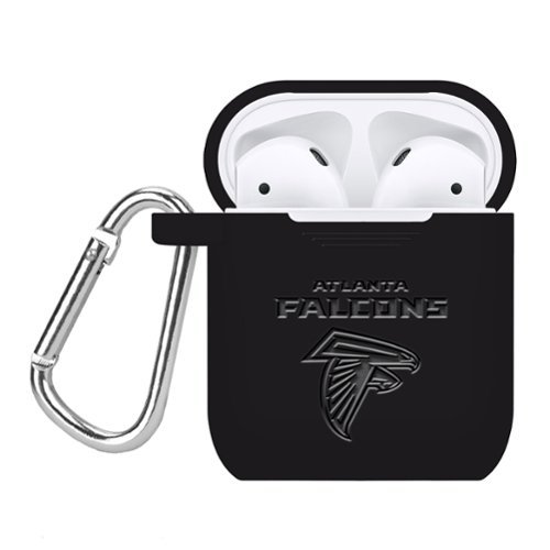 Artinian - Atlanta Falcons Debossed Silicone AirPods Case Cover - No Size - Multicolor-Front_Standard 
