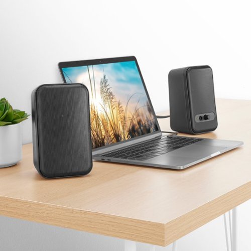 Insignia™ 2.0 Computer Speakers (2-Piece) - Black GLOBAL SHIPPING