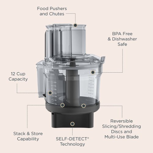 Vitamix 12 Cup Food Processor Attachment with SELF DETECT Black