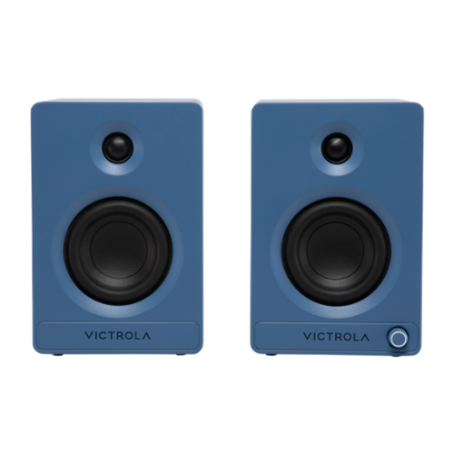 Victrola - Tempo Bluetooth Bookshelf Speakers - Blue-Front_Standard 