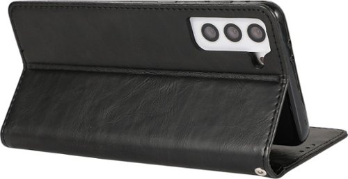 SaharaCase Genuine Leather Folio Wallet Case for Samsung Galaxy S24 - Black GLOBAL SHIPPING