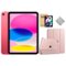 Apple - 11-inch iPad A16 chip with Wi-Fi - 256GB - With Rose Gold Case Bundle - Pink-Front_Standard