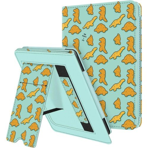 Kitcheniva - PU Leather Stand Case For 6 Inch All New Kindle 11th Gen 2024 2022 Dino Nuggets - Blue Yellow-Front_Standard 
