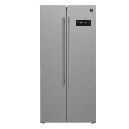 Front. Forno Appliances - Salerno 15.6 Cu. Ft. Side-by-Side Refrigerator - Stainless Steel.
