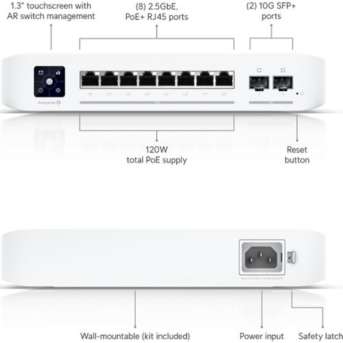 Ubiquiti Enterprise 8 8 Port 2.5Gb PoE+ Compliant Managed Network