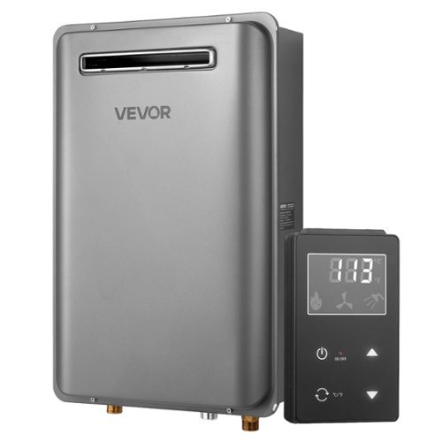 VEVOR - Propane Tankless Water Heater, 5.3Gal Outdoor 120000 BTU Instant Hot Water Heater, Smart Temperature Control - Gray-Front_Standard 
